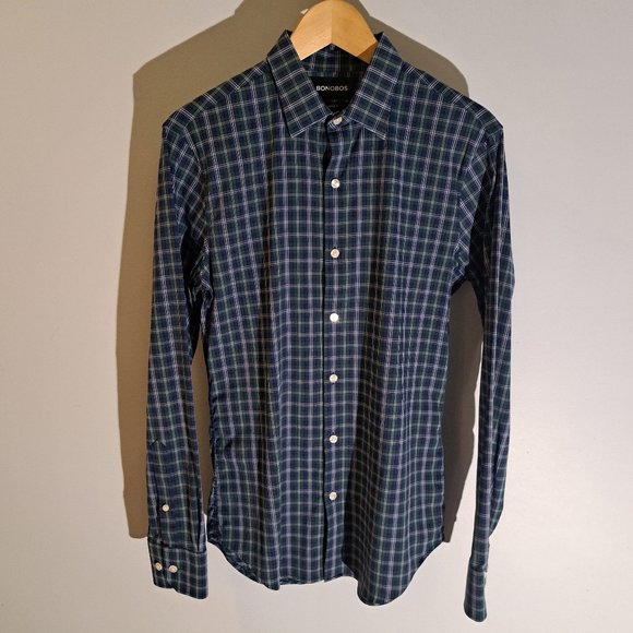 Bonobos Other - Bonobos Men's Small Tailored Fit Long Sleeve Button Down Plaid Shirt
